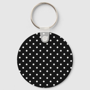 Black And White Polka Dot Key Ring