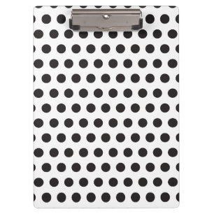 Black and White Polka Dot Pattern – Classic Minima Clipboard