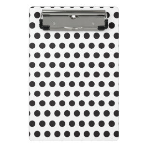 Black and White Polka Dot Pattern – Classic Minima Mini Clipboard