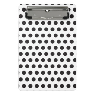 Black and White Polka Dot Pattern – Classic Minima Mini Clipboard