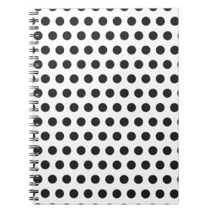 Black and White Polka Dot Pattern – Classic Minima Notebook