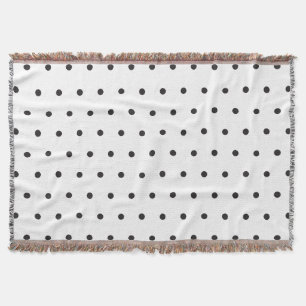 Black and White Polka Dot Pattern – Classic Minima Throw Blanket
