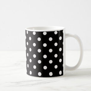Black and White Polka dot Pattern Coffee Mug