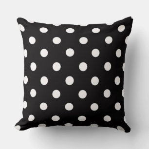 Black and White Polka dot Pattern Cushion