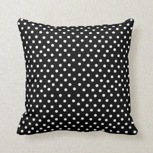Black and White Polka Dot Pattern Cushion