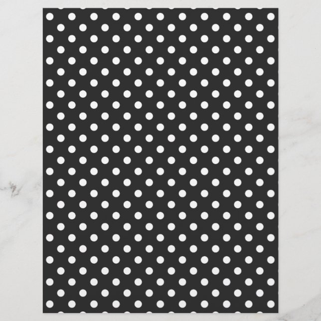 Black and White Polka Dot Pattern Flyer (Front)