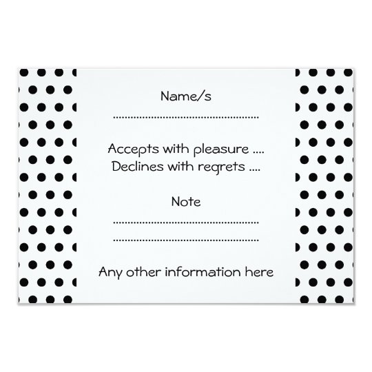 Black and White Polka Dot Pattern. Spotty. Card