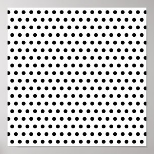 Black and White Polka Dot Pattern. Spotty. Poster