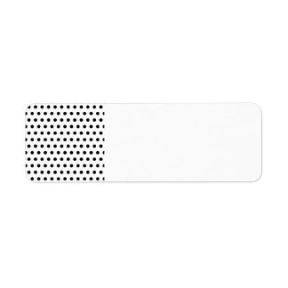 Black and White Polka Dot Pattern. Spotty. Return Address Label