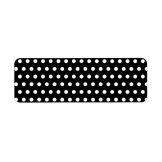 Black and White Polka Dot Pattern. Spotty. Return Address Label