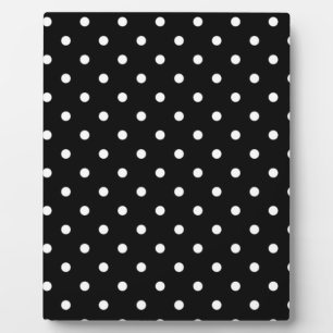 Black And White Polka Dot Plaque