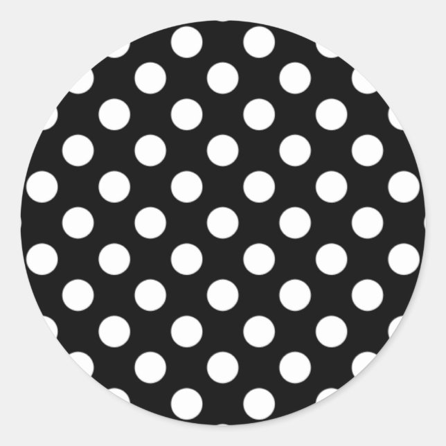 Black and White Polka Dot Sticker (Front)