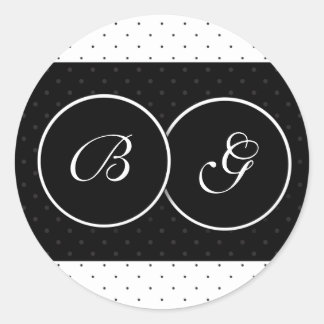 Black and white Polka Dot Stickers