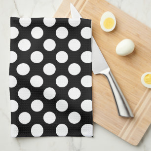 Black and White Polka Dot Tea Towel