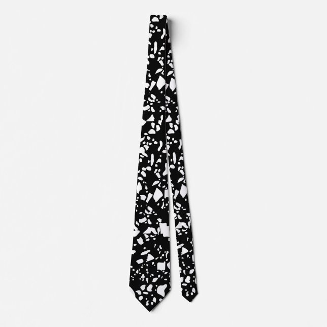Black And White Polka Dot Tie (Front)