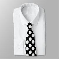 Black and White Polka Dot Tie