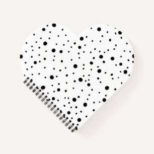 Black and White Polka Dots and Stripes   Notebook
