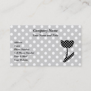 Black and White Polka Dots Business Card