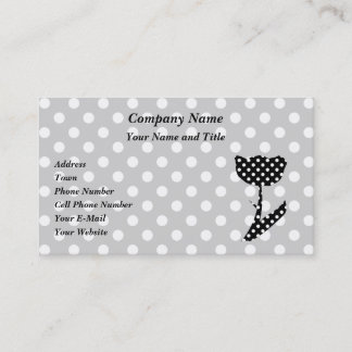 Black and White Polka Dots Business Card