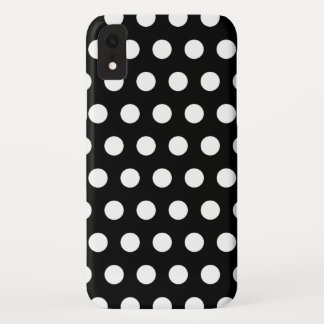 Black and White Polka Dots iPhone XR Case