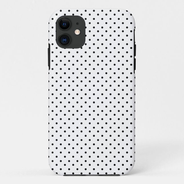 Black and White Polka Dots Case-Mate iPhone Case (Back)