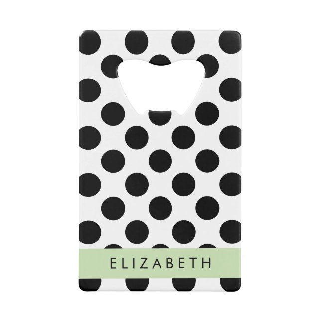 Black and White Polka Dots, Dotted, Your Name (Front)