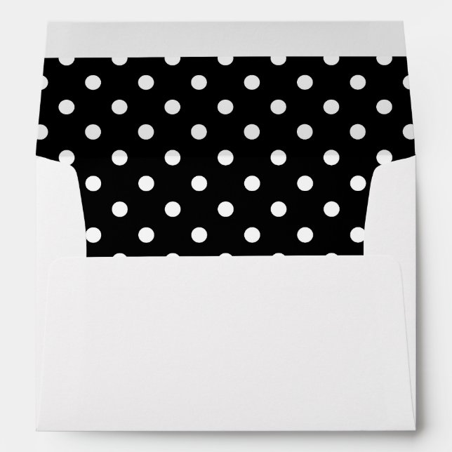 Black and White Polka Dots Envelope (Back (Bottom))