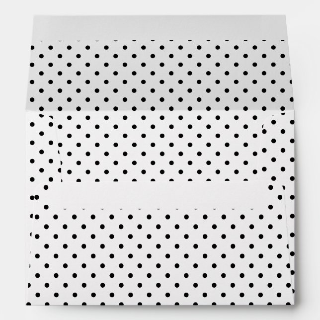 Black and White Polka Dots Envelopes (Back (Bottom))