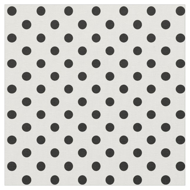 Black and White Polka Dots Fabric (Close Up)