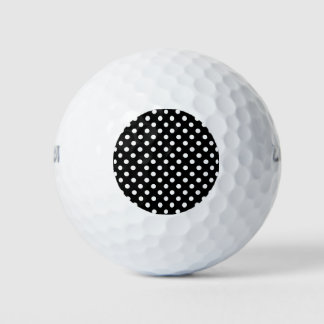 Black and White Polka Dots Golf Balls