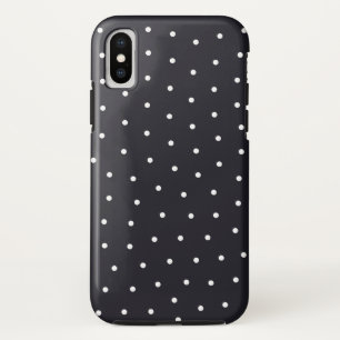 Black and White Polka Dots Pattern iPhone X Case
