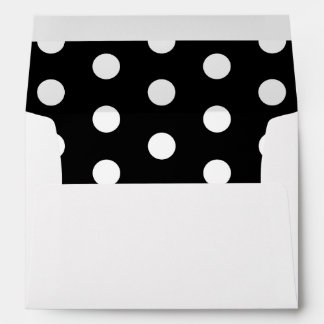 Black And White Polka Dots Pattern Envelopes