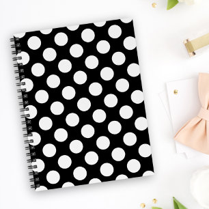Black and White Polka Dots, Polka Dot Pattern Planner