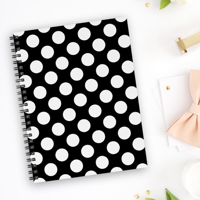 Black and White Polka Dots, Polka Dot Pattern Planner (Creator Uploaded)