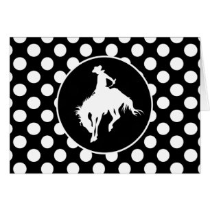 Black and White Polka Dots; Rodeo Cowboy