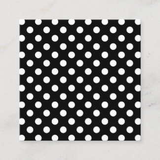 Black and White Polka Dots Square Business Card