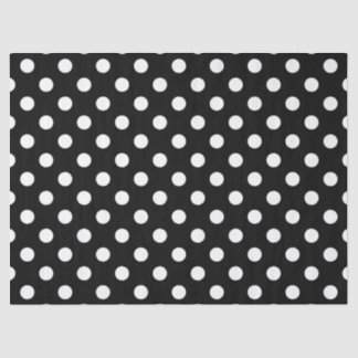 Black and White Polka Dots Tissue Paper