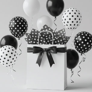 Black and White Polka Dots Tissue Paper