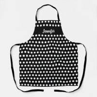 Black and White Polka Dots Womens Personalised