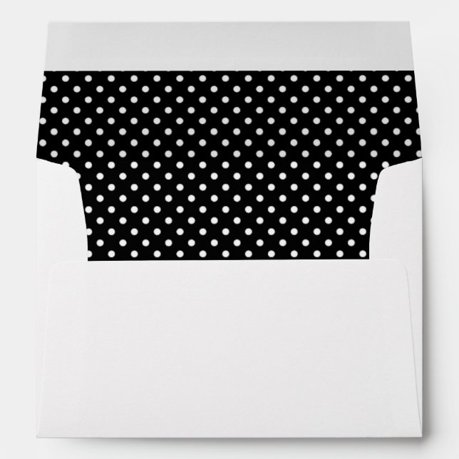 Black and White Polkadot Envelope (Back (Bottom))