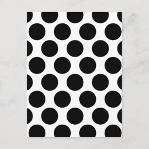 Black and White Polkadot pattern Postcard
