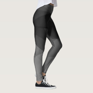 Black and White Polygon Design Leggings