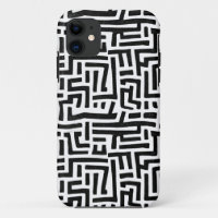 Black and white Pop Art Maze Pattern