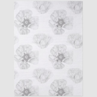 Black and White Poppy Tissue Paper