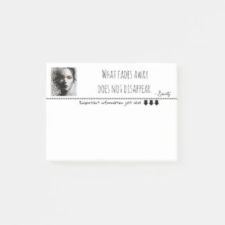 Black and white portrait in pixel art  post-it notes