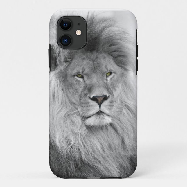 Black and white portrait of lion Case-Mate iPhone case (Back)
