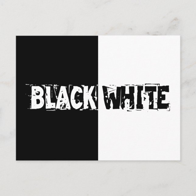 Black And White Postcard (Front)