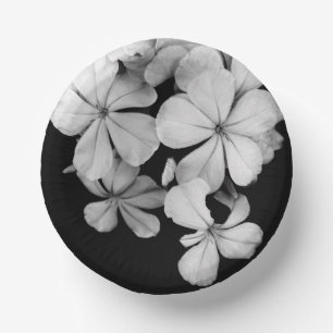 Black and White Postcard Design Paper Plate