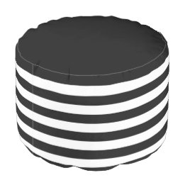 Black and white pouf