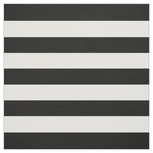 Black and White Preppy Stripes Fabric